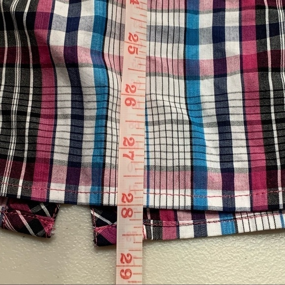 Adiktd Shirt Adult XXL Plaid Embroidered Beaded Pearl Snap New Women - Picture 9 of 9